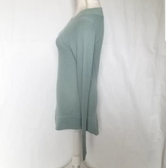New Prana Frost Green Thermal Waffle Knit Sheeba Top Small - Picture 5 of 8